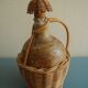 old stoneware bottle wicker vintage decoration stoneware bottle wicker