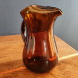 Carafe à Sangria Vintage Espagnole - Pichet en Verre Ambré Rétro