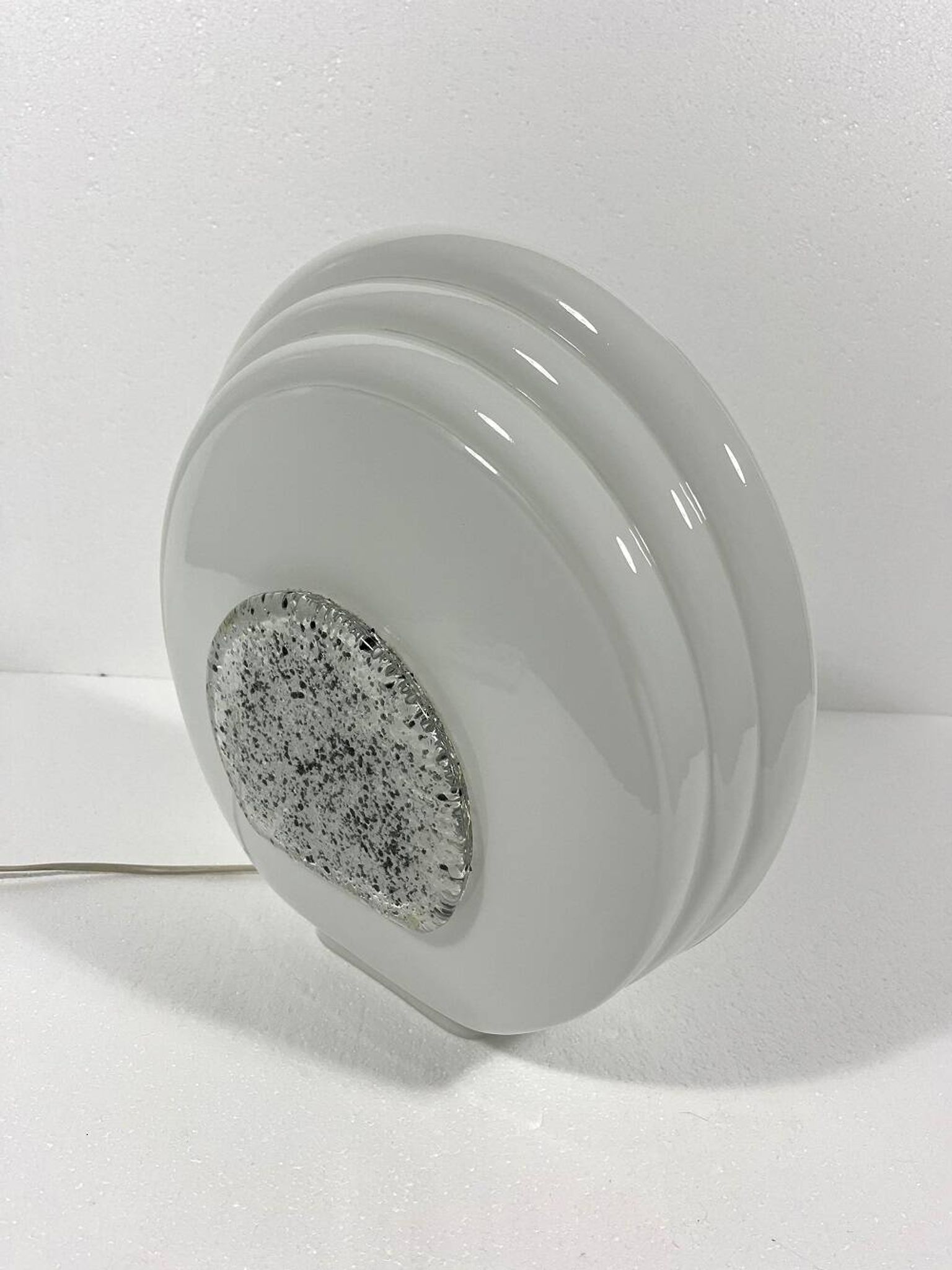 Lampe de table en verre, années 1970