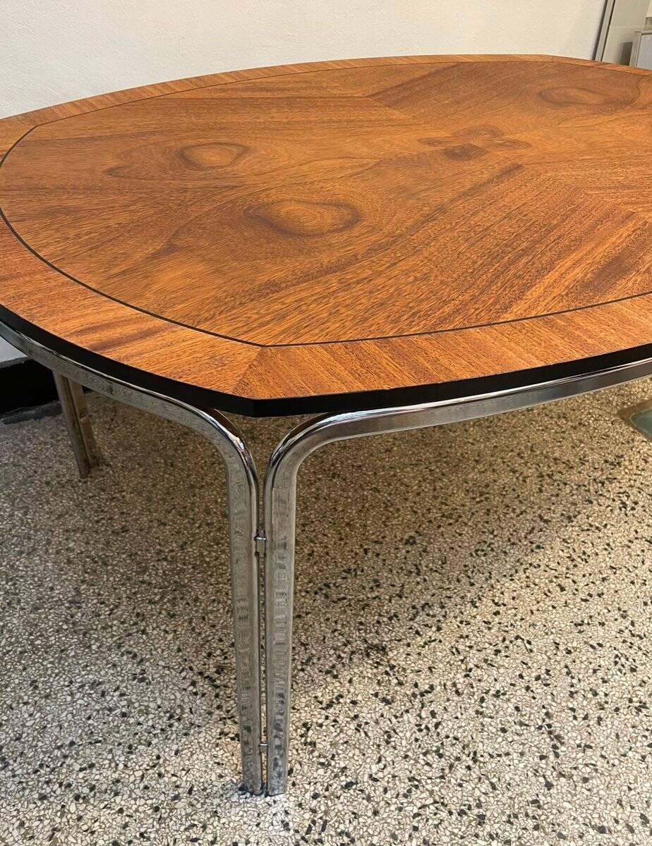 Mid-century dining table with chrome frame by Odenwald, 1960s
