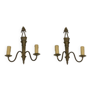 Paire d'appliques de - bronze