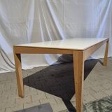 Table vintage 200x90 à pieds asymétriques, design néerlandais Hennie de Jong années 1980