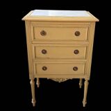 Antique small side table, Louis XVI style chest of drawers