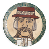Large decorative dish Monsieur Mustache