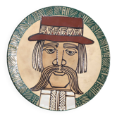 Large decorative dish Monsieur Mustache