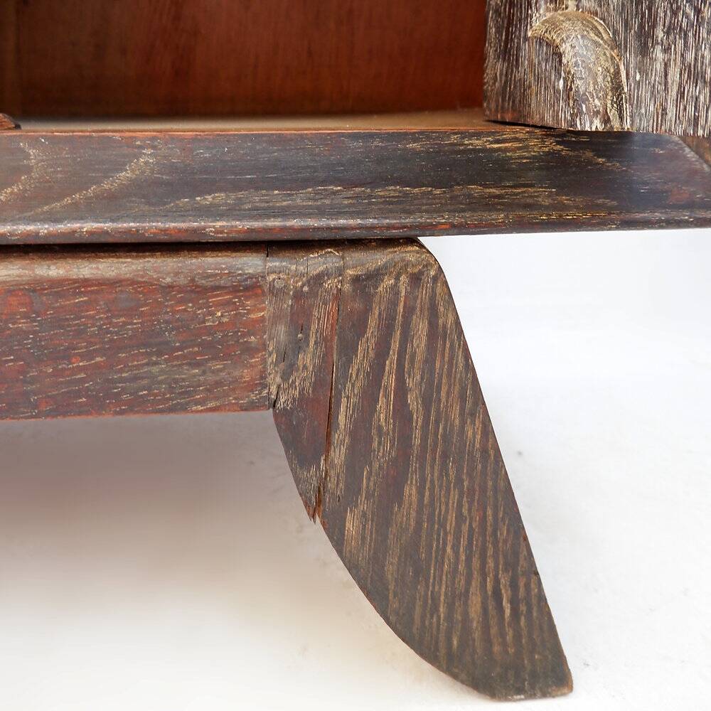 Buffet vintage en bois de wengé avec pieds évasés vers l'extérieur