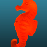 Applique hippocampe H 60 cm environ