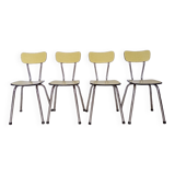 4 yellow Formica chairs