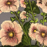 Tableau bouquet encadré et signé Genevieve Devouge