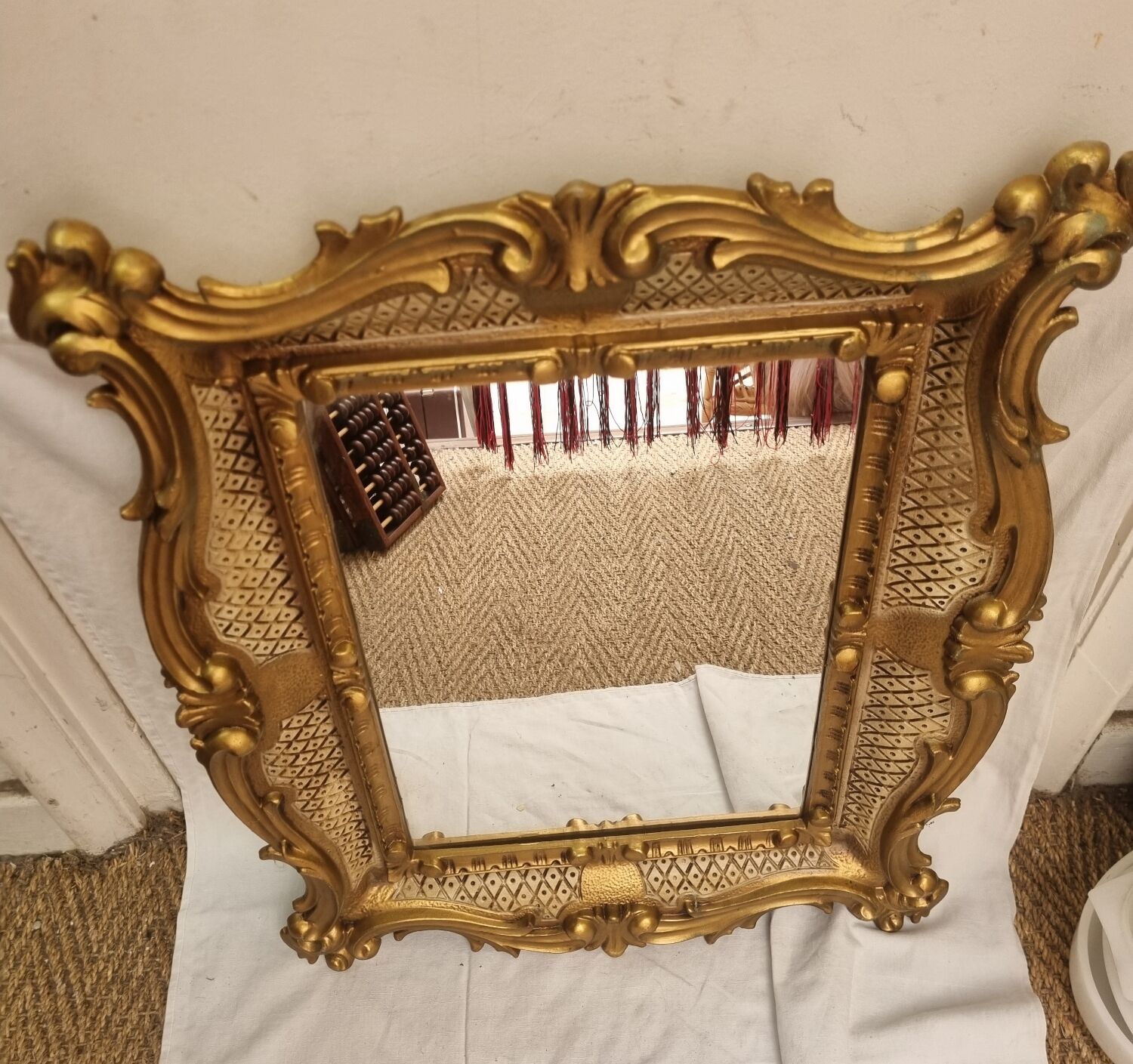 Gilded baroque mirror 60x50cm