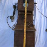 Wooden wall telephone, old, 1930