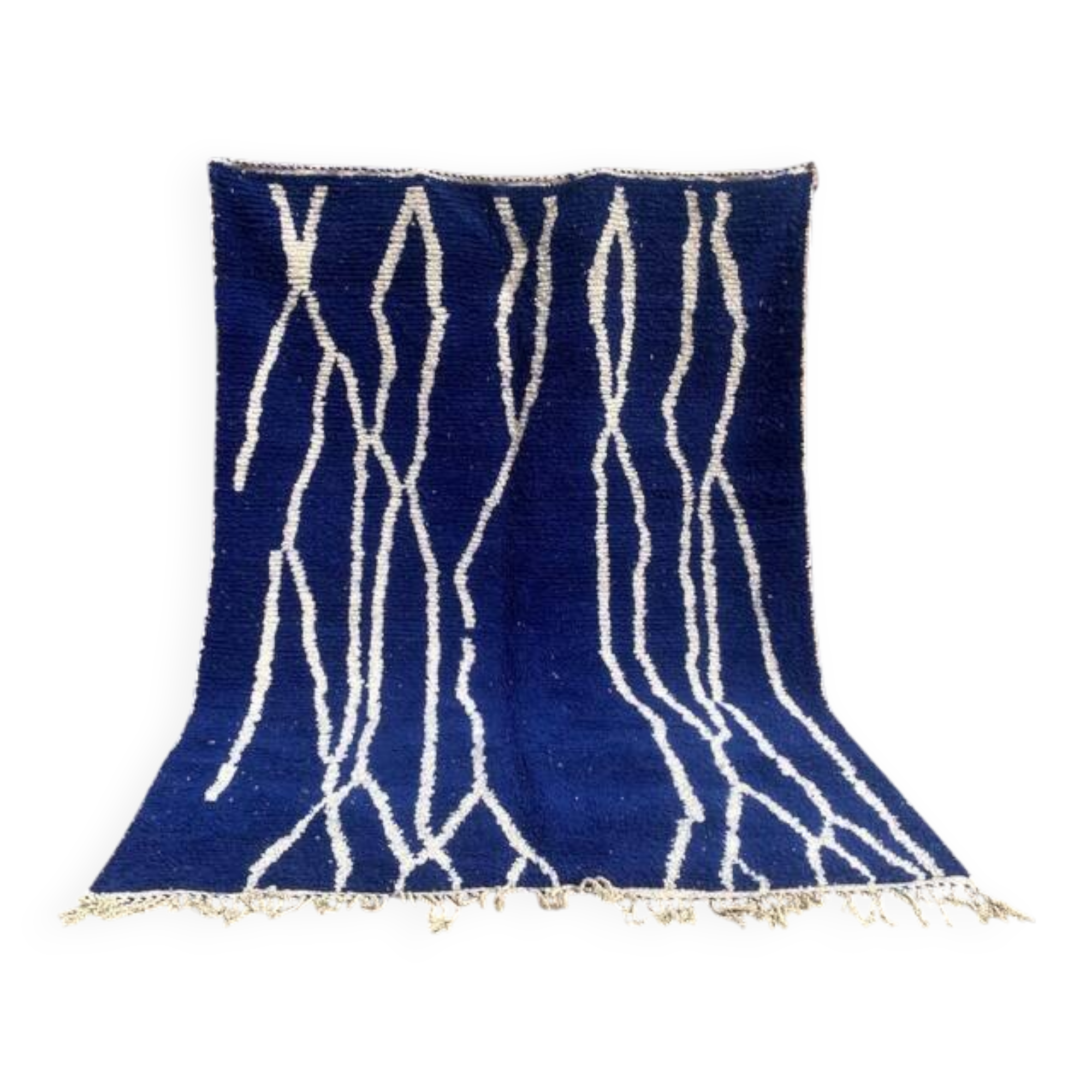 Moroccan blue decorated rug 200cmx300cm