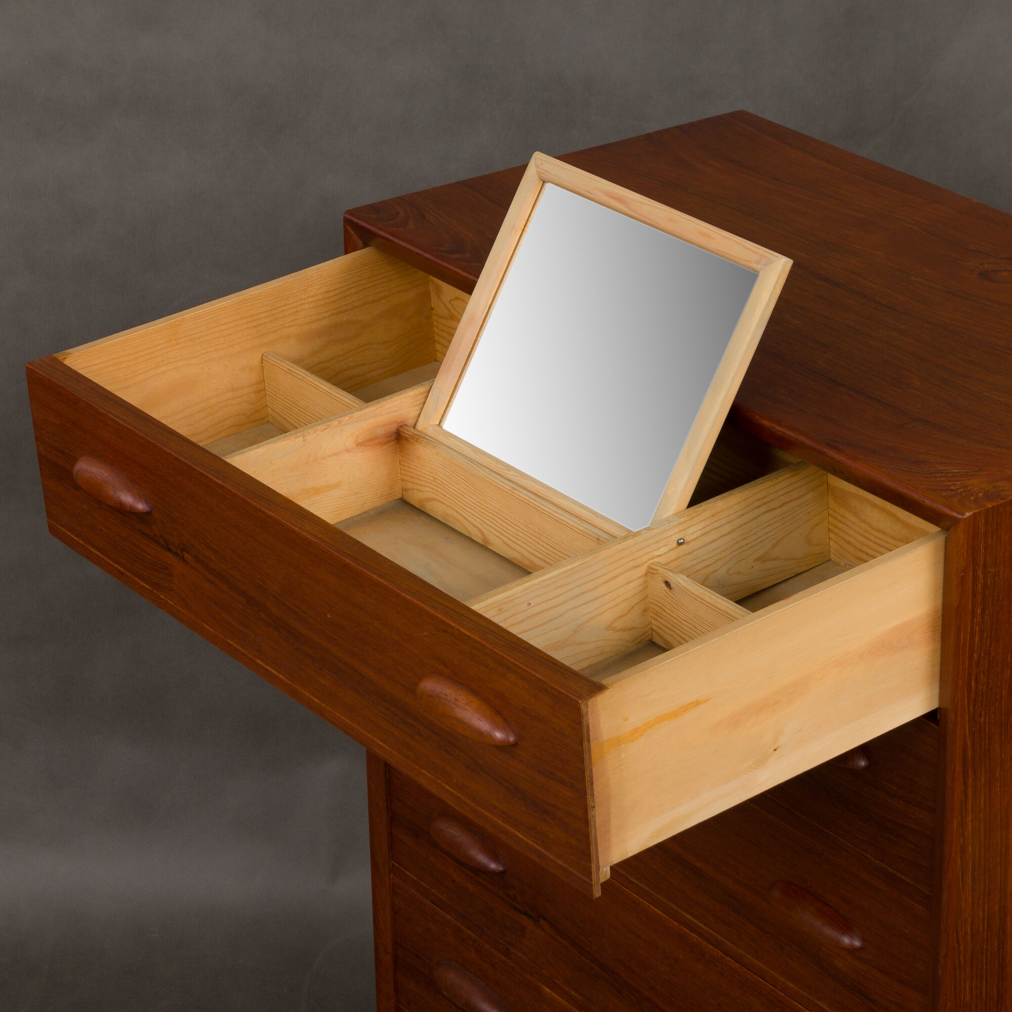 Danish  teak dresser with hidden mirror