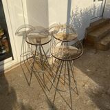 3 stools in smoked plexiglass