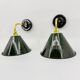 Enamelled sheet metal wall lights