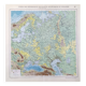 Old USSR and Finland map 43x43cm from 1950