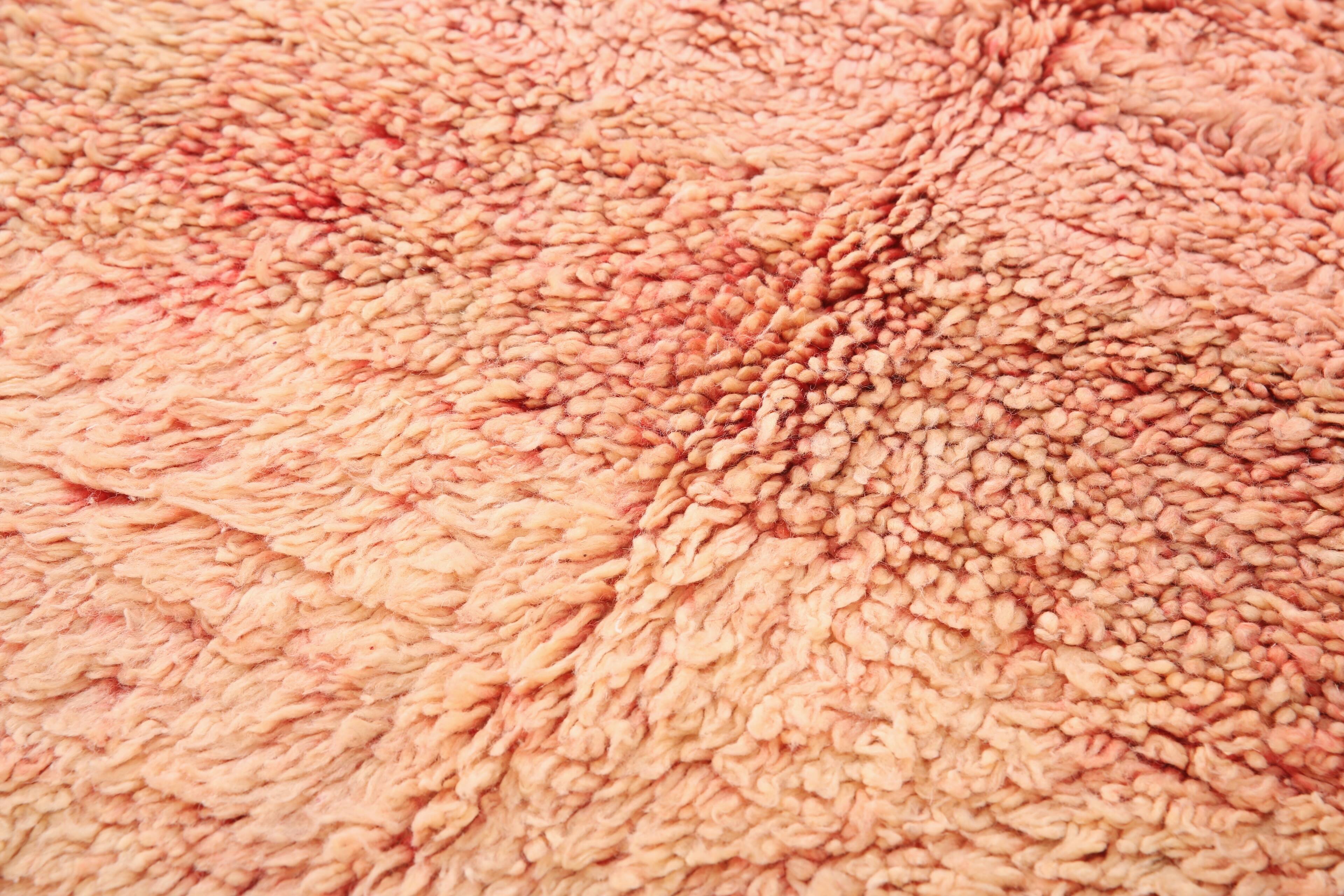 Vintage Moroccan Rug 157 x 274 cm - Peach Handmade Moroccan Rug - Wool Rug