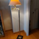 Vintage reading floor lamp in gold metal