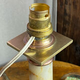 Lamp base in onyx and brass