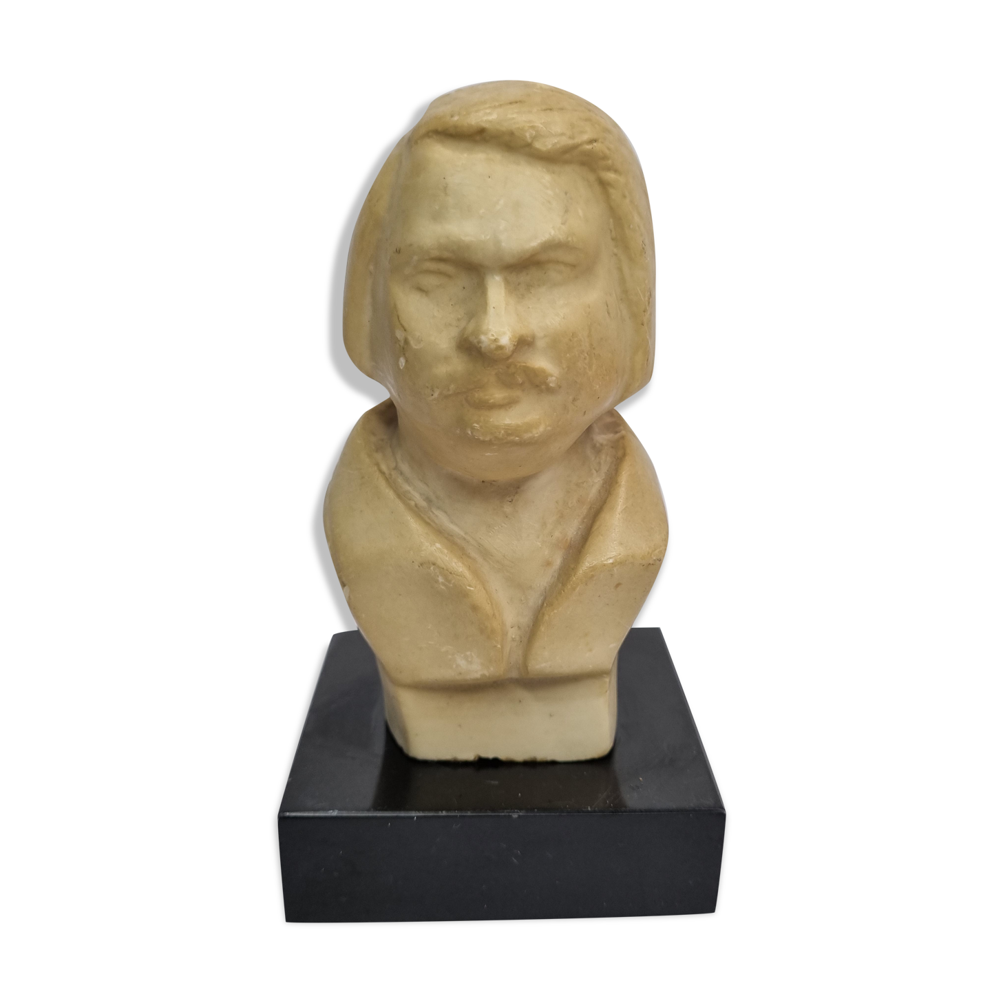 Buste en plâtre d'Honoré de Balzac, 13 cm