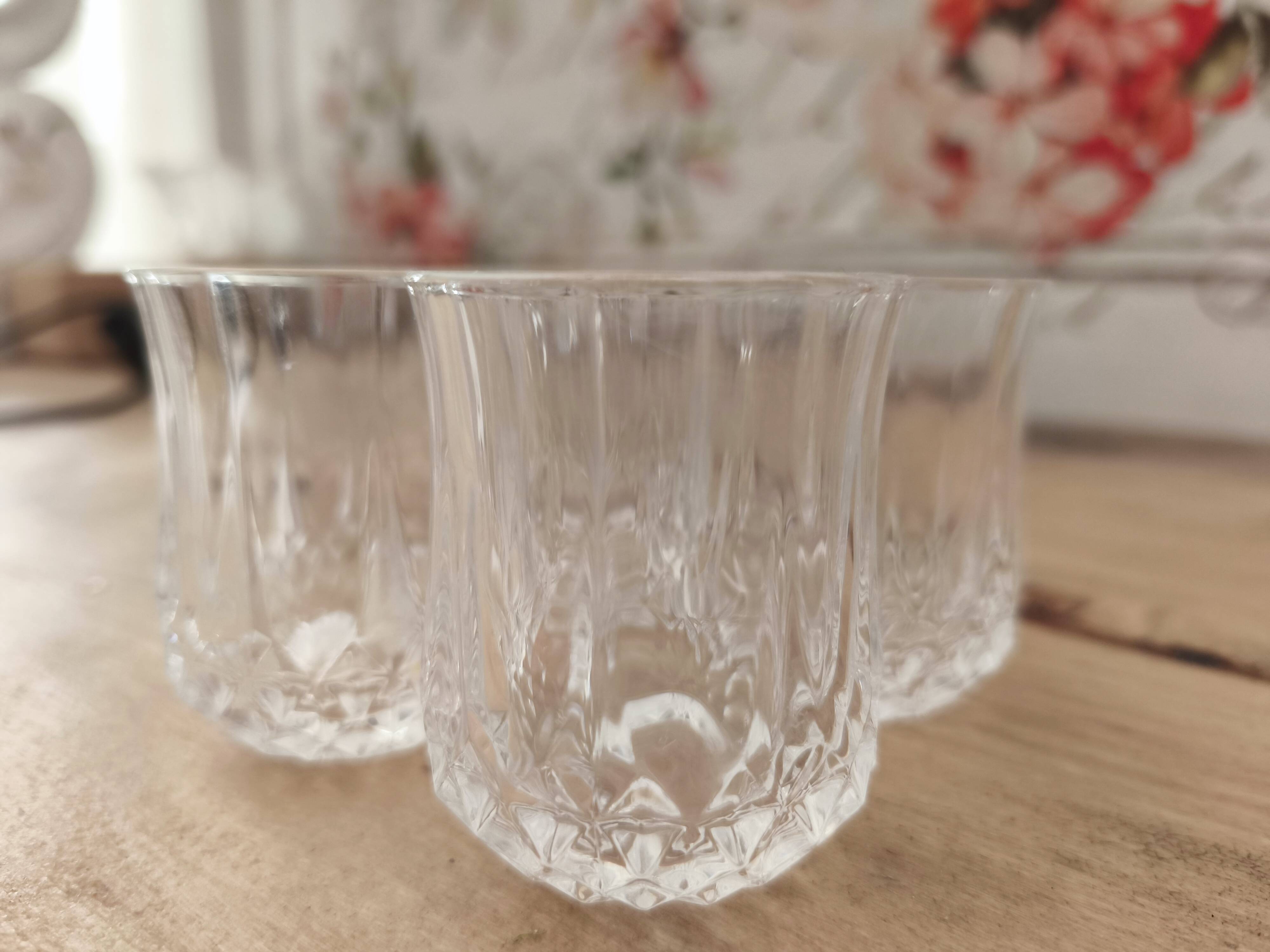 Lot de 4 verres à liqueur forme gobelet Cristal d'Arques modèle Longchamp