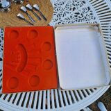 Lot de 6 bols à dessert vintage en acier inoxydable avec 5 cuillères