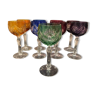 Set of 9 crystal water glasses
