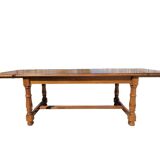 Solid wood farm table with extensions