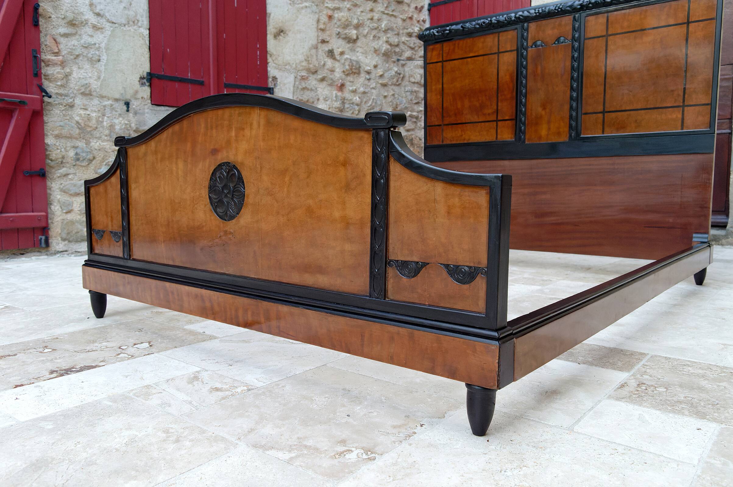 Lit double Art Déco, France, Circa 1920