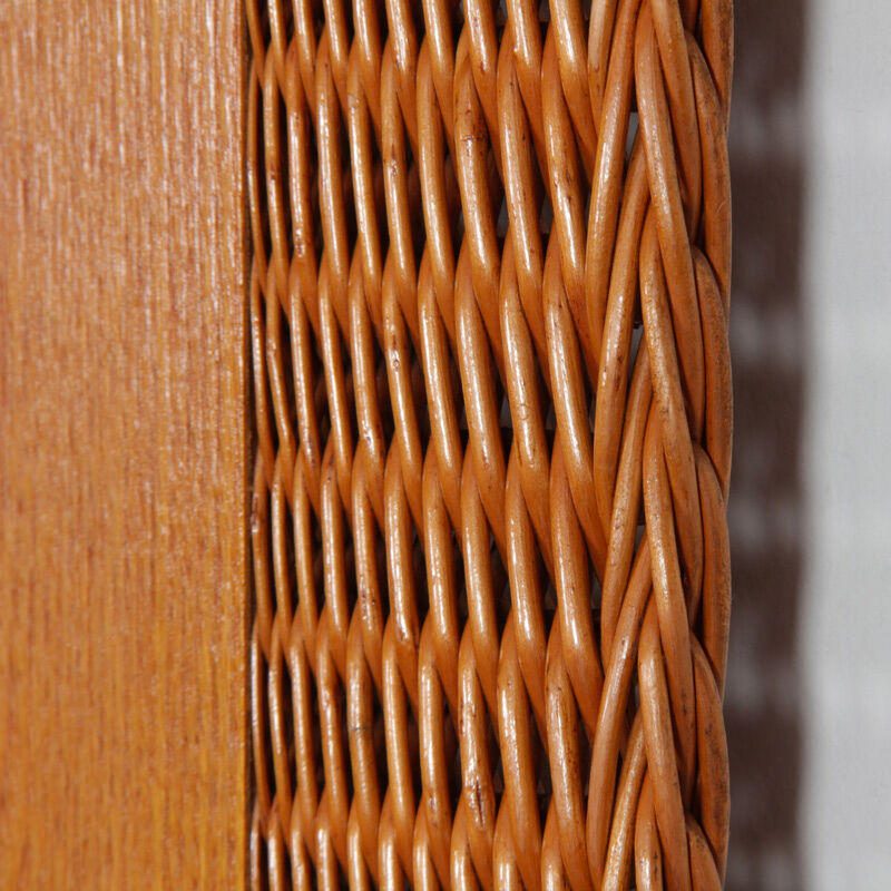 Rattan coat rack edited by Uluv in the 1960s
