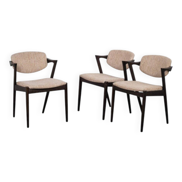 Chaises de salle à manger attribuées à Kai Kristiansen pour Schou Andersen, Danemark, années 1950, ensemble de 3.
