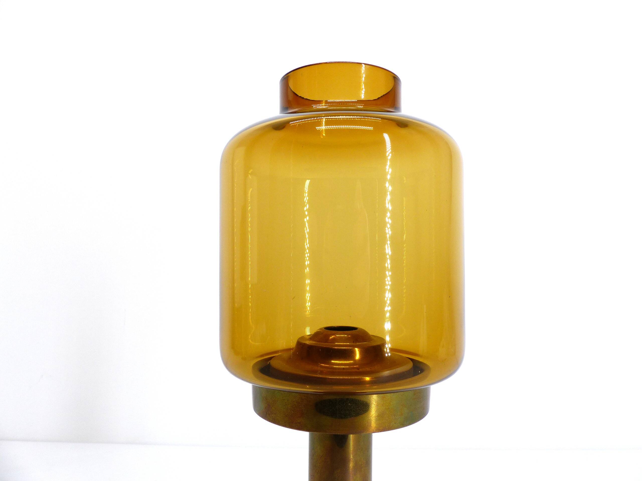 Honey glass candle holder Hans-Agne Jakobsson markaryd l 10232 1960