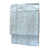 Large vintage white linen embroidered pillowcases (set of 2)