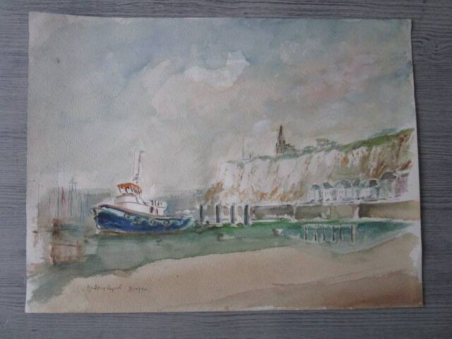 WATERCOLOR JACQUES DULÉRY-REYVAL - DIEPPE