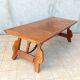 Large vintage table in solid walnut