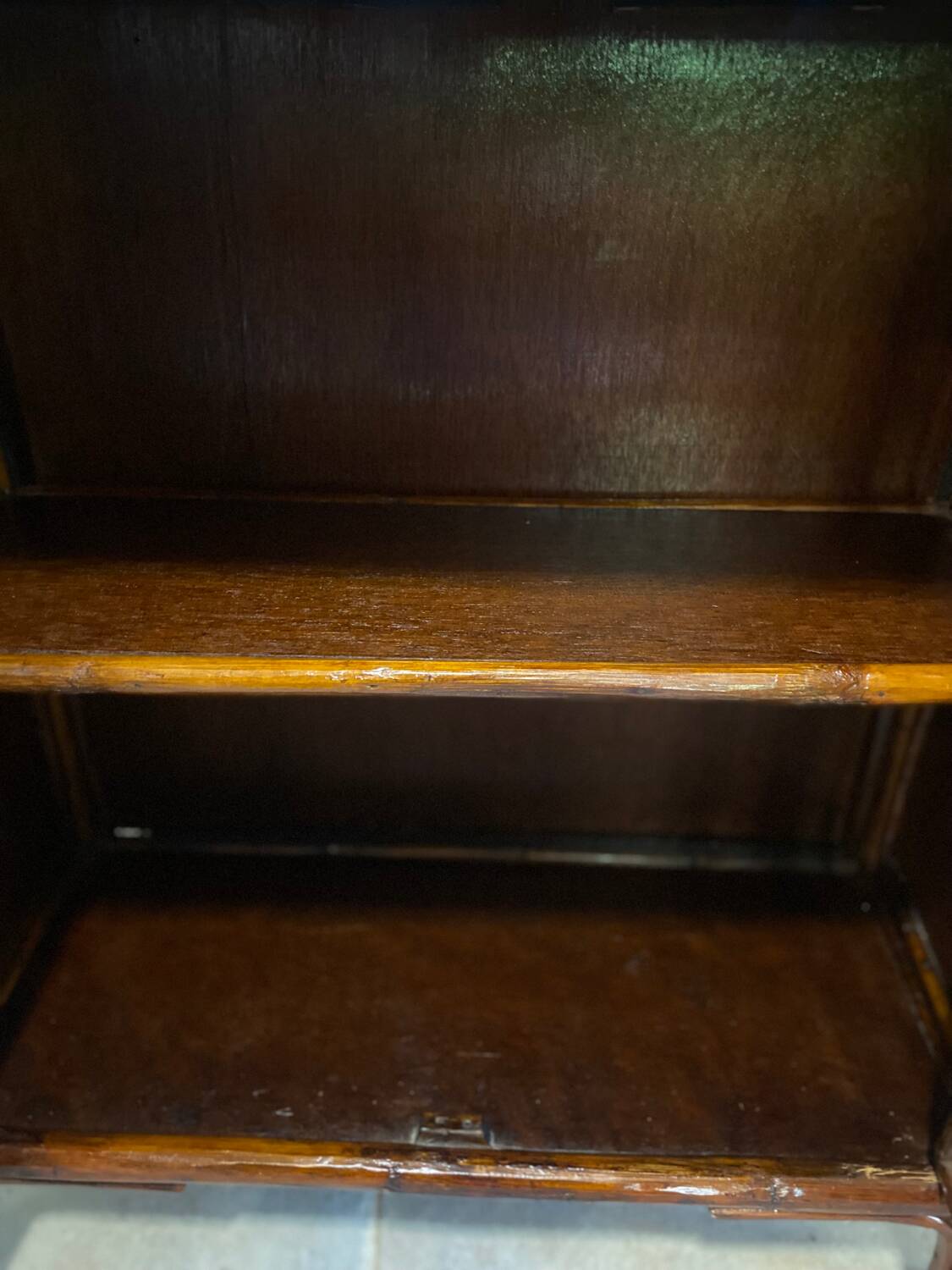 Vintage rattan shelf