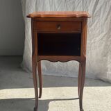 Classic wooden bedside table with drawer