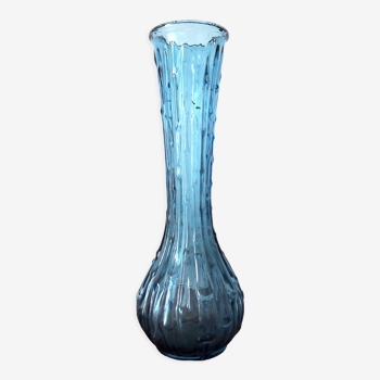 Blue glass vase Empoli style