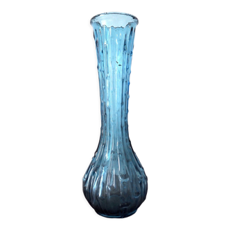 Blue glass vase Empoli style