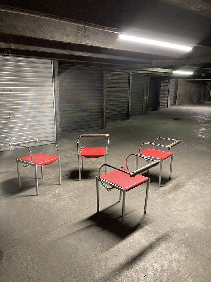 4 post-modern armchairs 1980