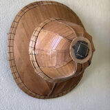 Colonial bamboo hat 70s wall decoration
