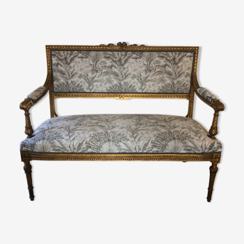 Louis XVI gilded style bench