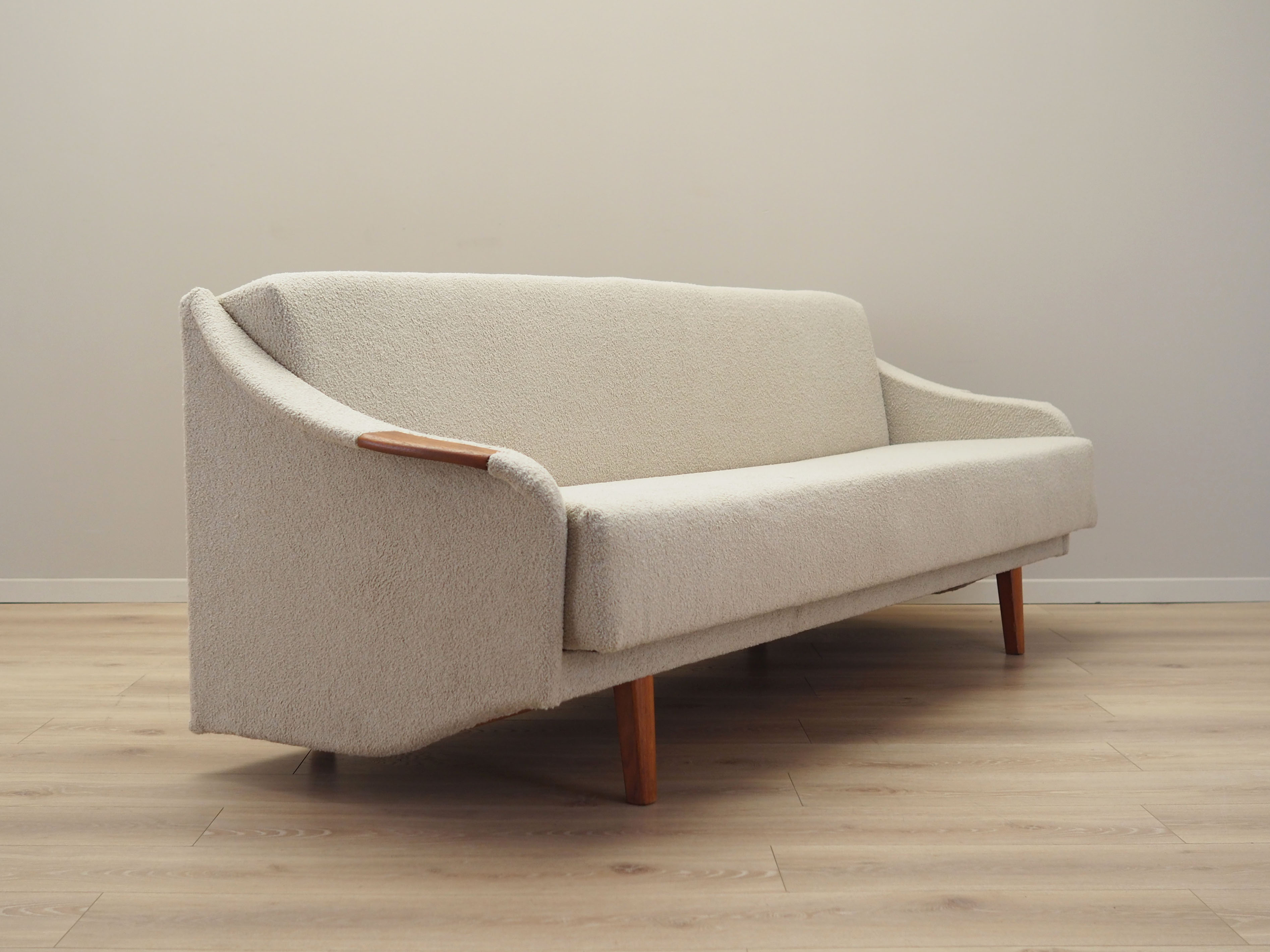 Beige sofa bed, Danish design, 1970s, manufacture: Denmark