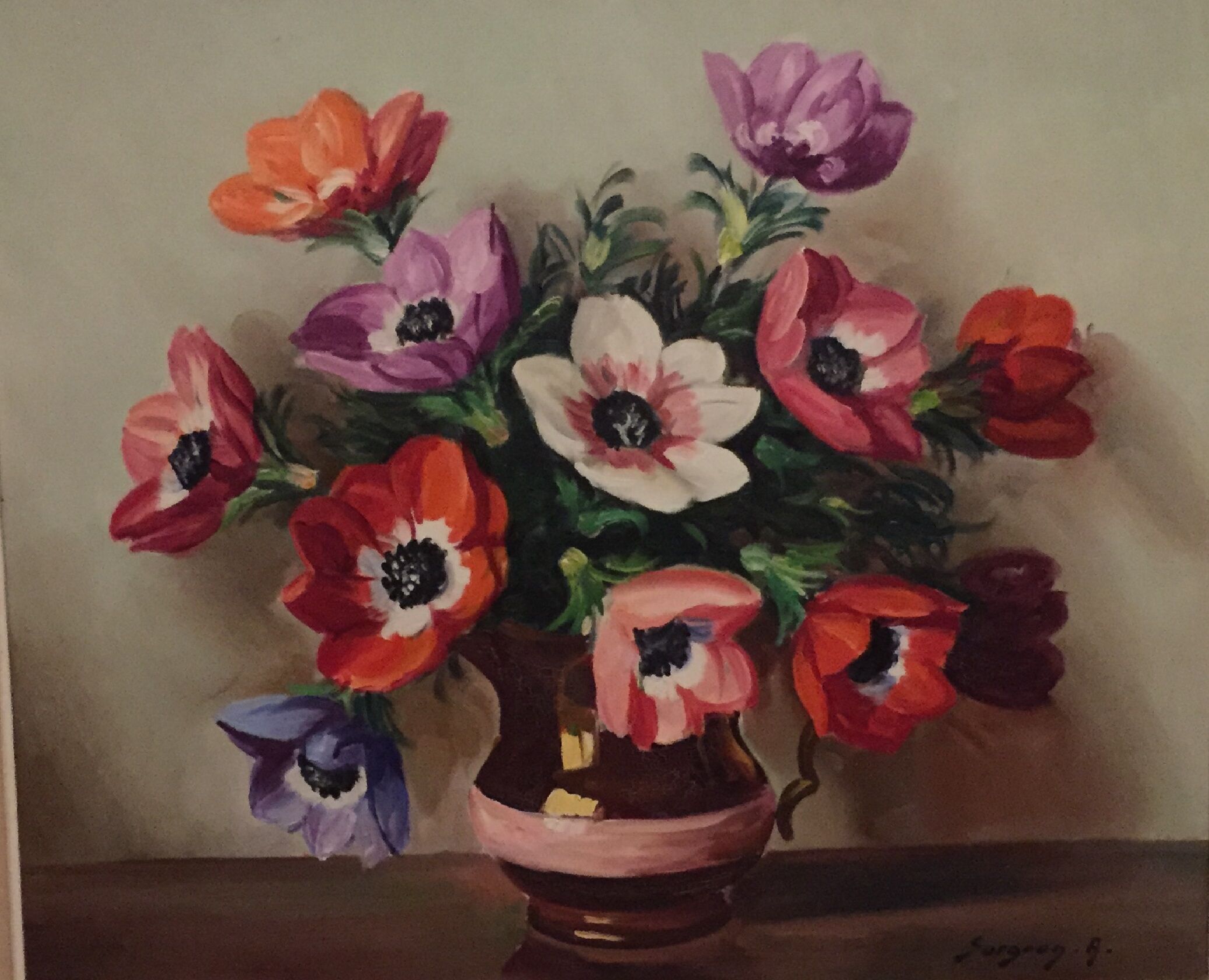 Still life anemones