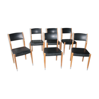Lot de 6 chaises vintage