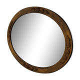 Art Deco golden oval mirror