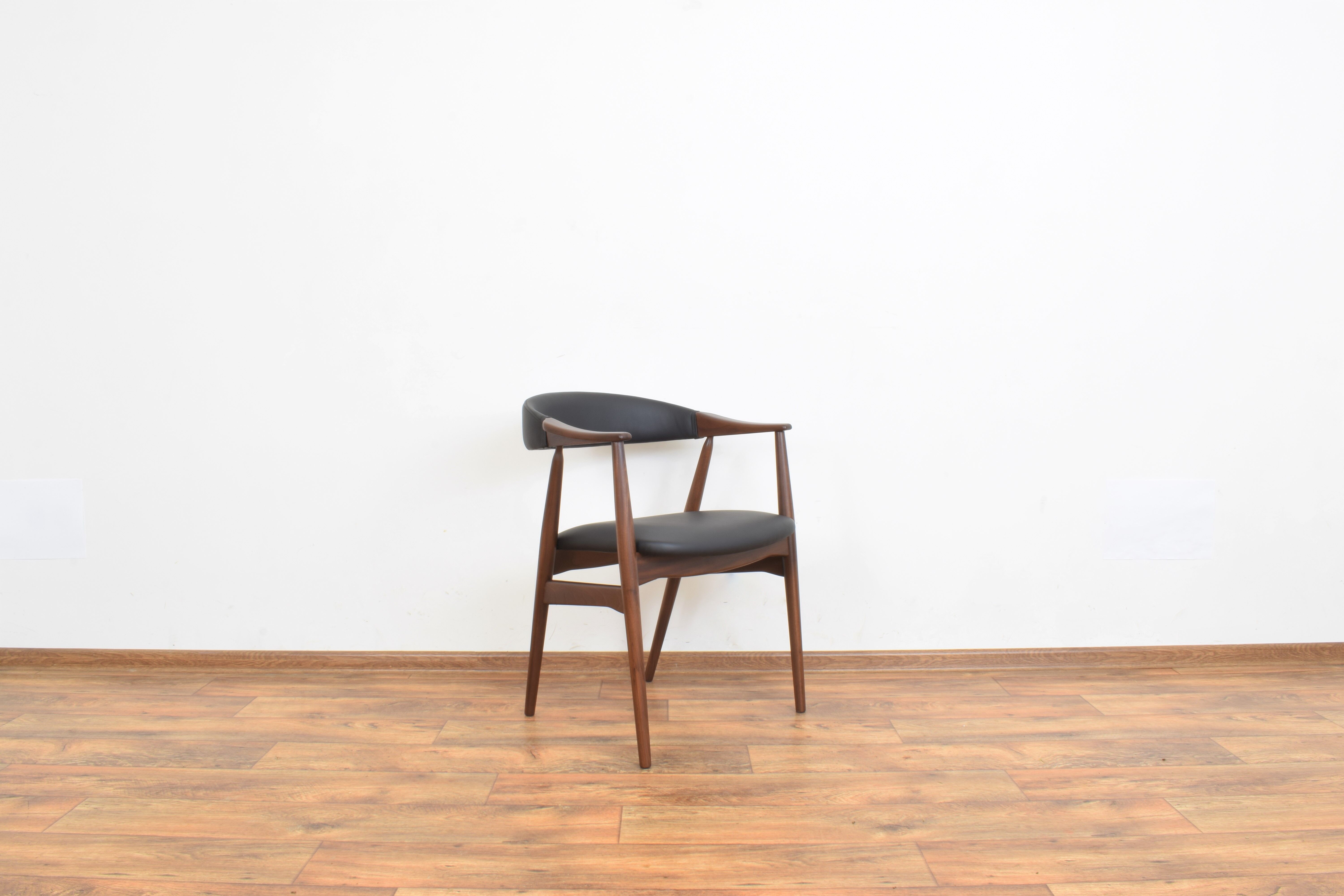 Danish Teak & Leather Armchair by Th. Harlev for Farstrup Møbler