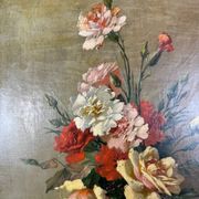 Oil on Canvas Painting Floral Still Life, French School, Paris, Early