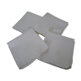 4 napkins, openwork drawing, ecru color