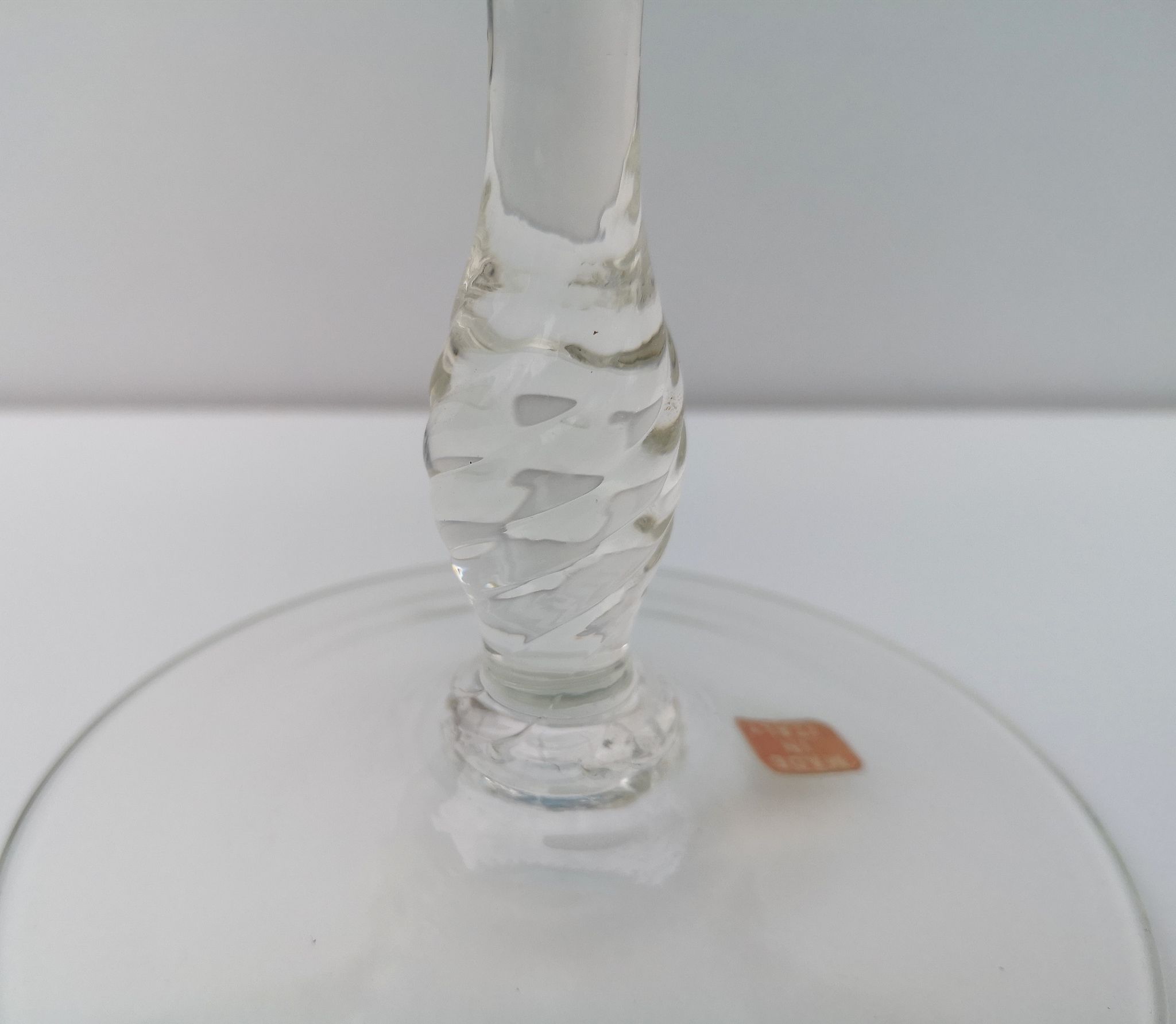 Coupe vintage sur pied en verre, italie